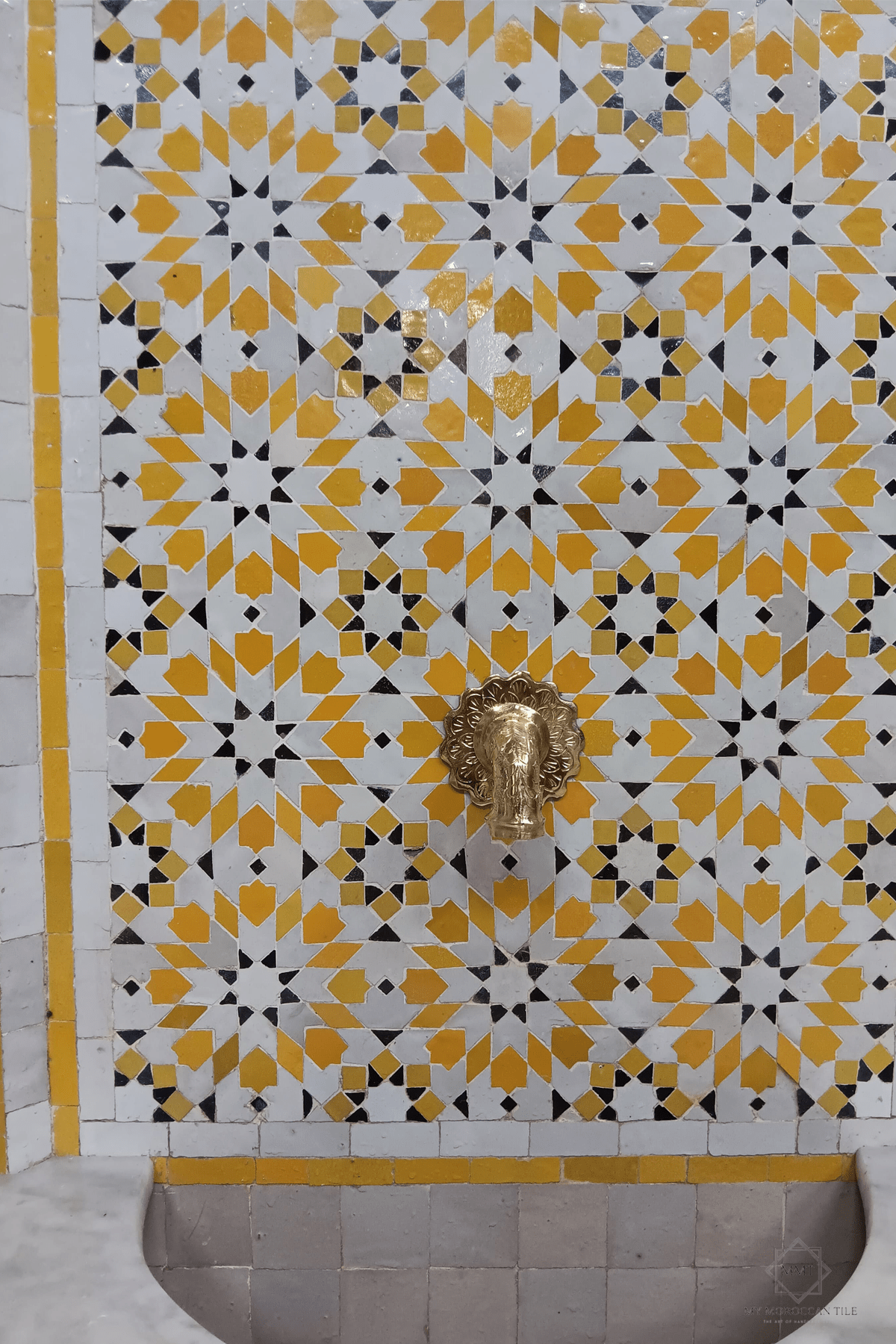 Mosaic wall fountain 1882C - YL - My Moroccan Tile