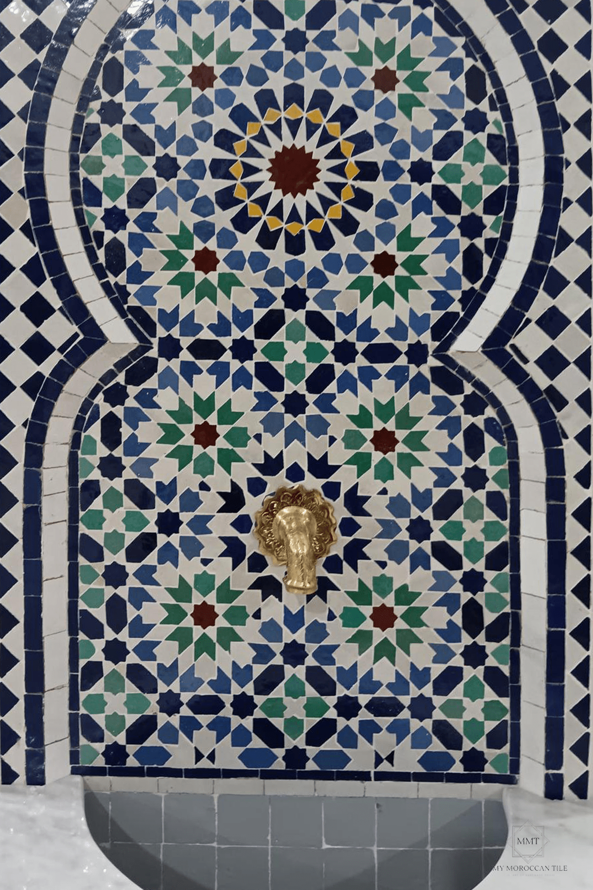 Mosaic Wall Fountain CLOVER - My Moroccan Tile