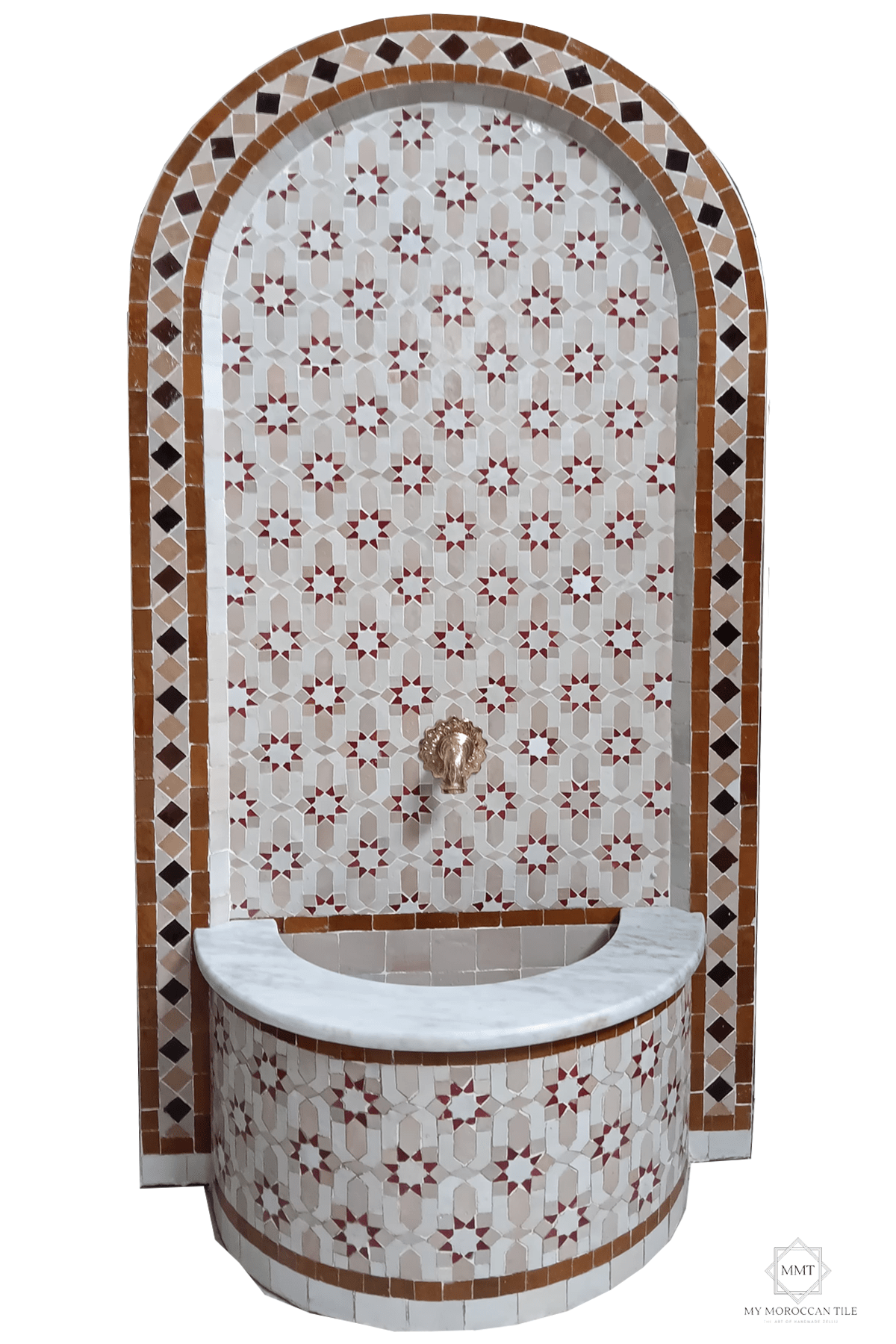 Mosaic wall fountain TARSIA - BR - My Moroccan Tile