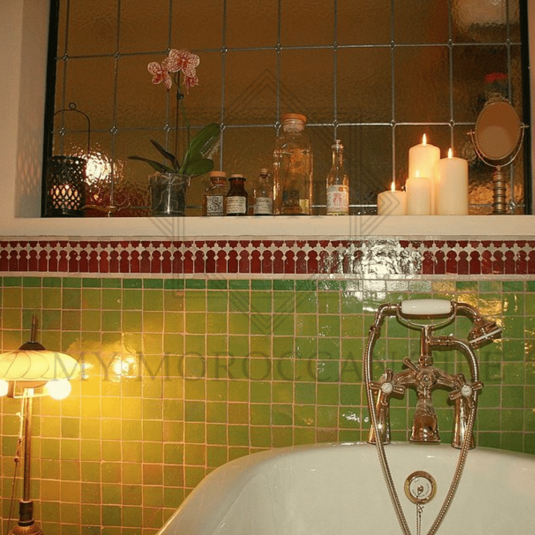 Lime Green Moroccan Zellige Tile - My Moroccan Tile