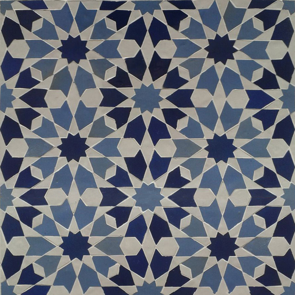 Ten pointed star Alhambra mosaic
