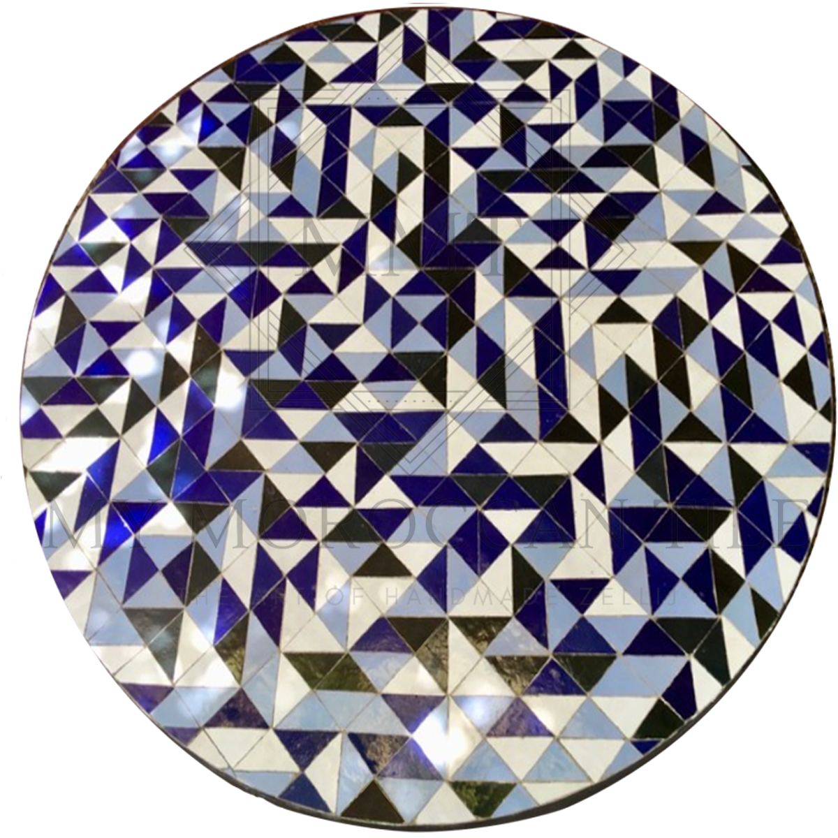 Tablero de mesa de mosaico marroquí pirámide 3191