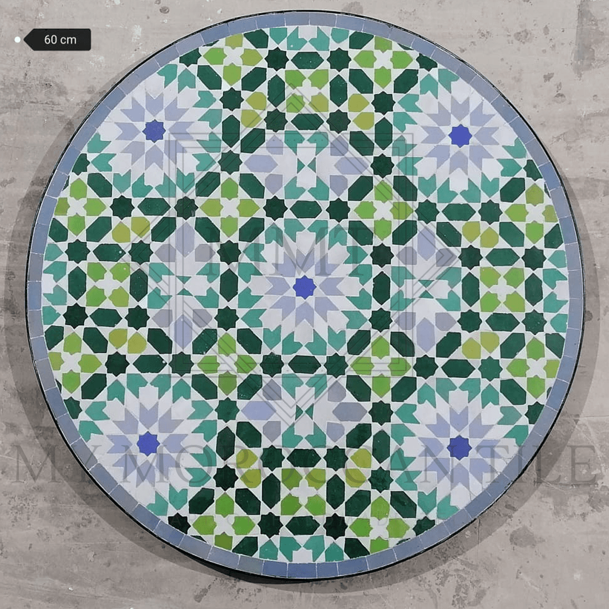 Mesa de mosaico marroquí hecha a mano 2108-06