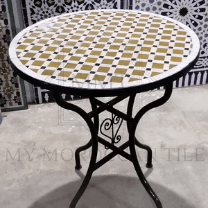 Mesa de mosaico marroquí hecha a mano 2104-02