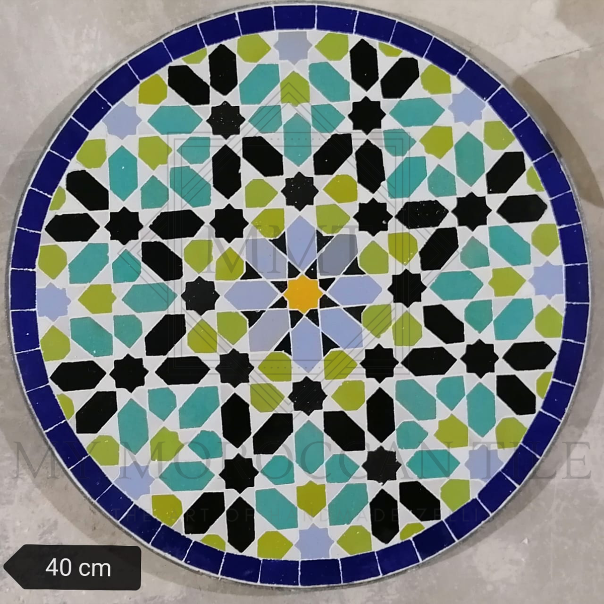 Mesa de mosaico marroquí hecha a mano 2108-13