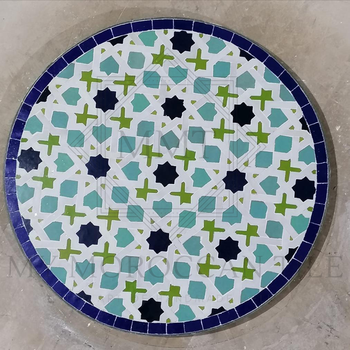 Mesa de mosaico marroquí hecha a mano 2108-10
