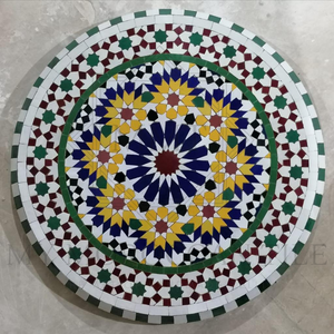 Mesa de mosaico marroquí hecha a mano 2116-02