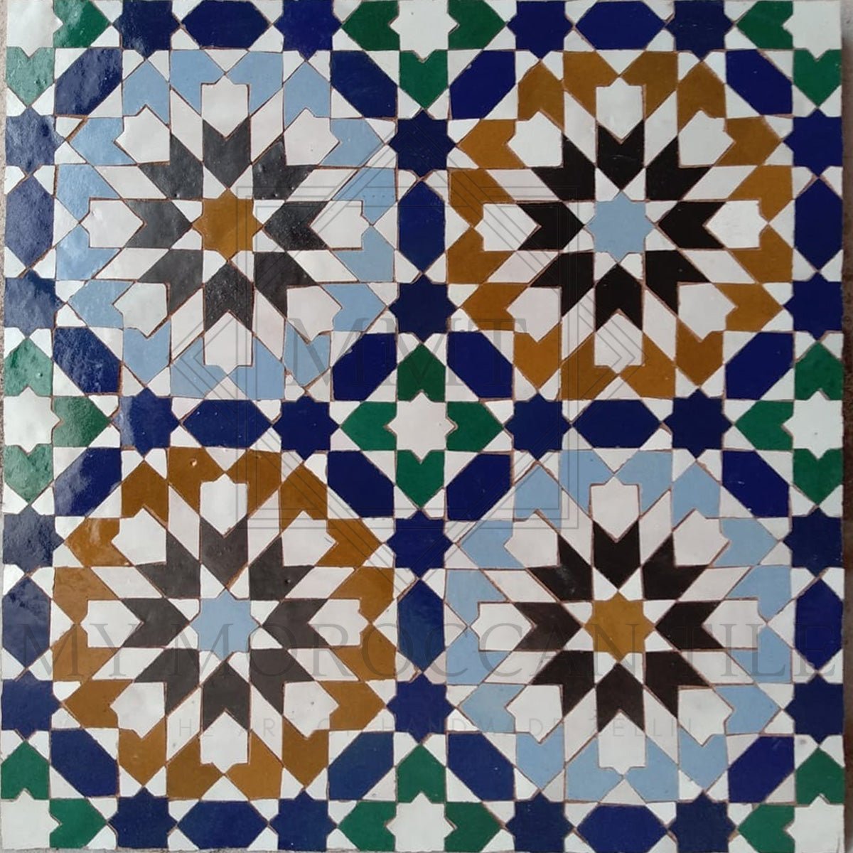 Fez Medina Mosaic Tile - 1882T - My Moroccan Tile