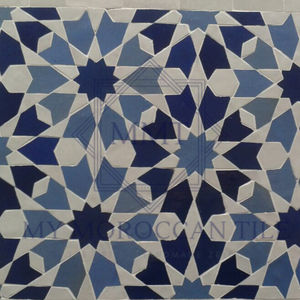 Mosaico de la Alhambra con estrella de diez puntas
