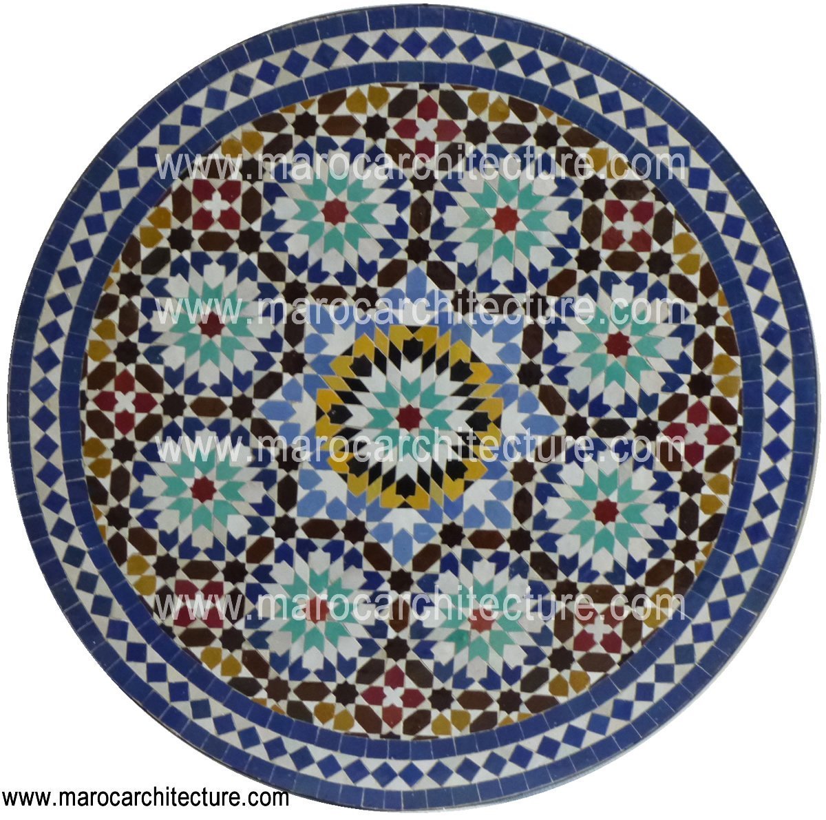 MOROCCAN MOSAIC TABLE TOP 1906 - My Moroccan Tile