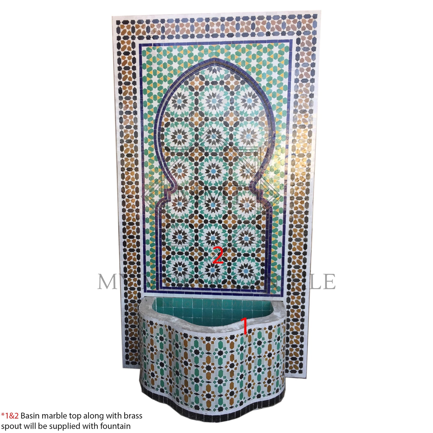 Mosaic Fountain 1882T - My Moroccan Tile