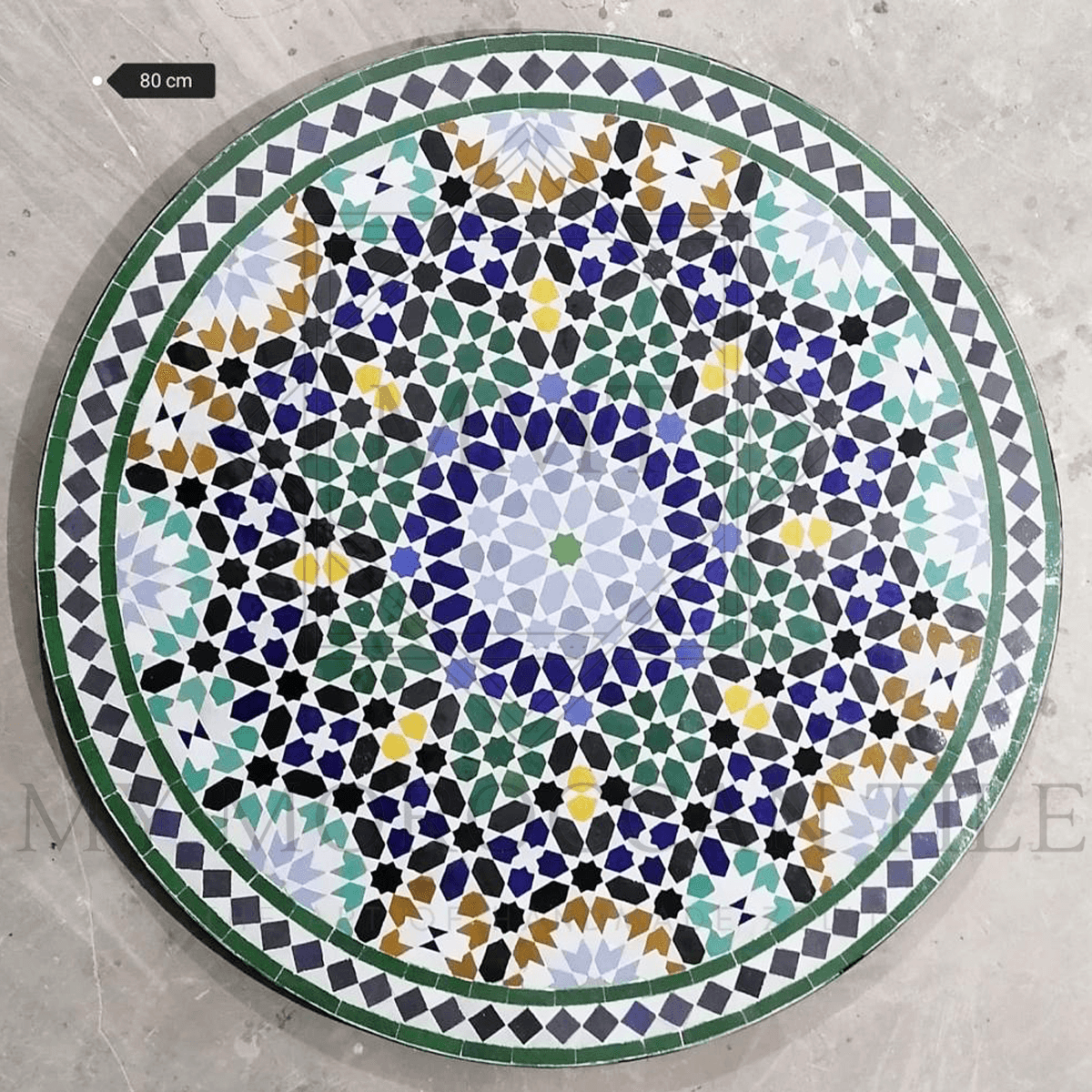 Mesa de mosaico marroquí hecha a mano 2108-16